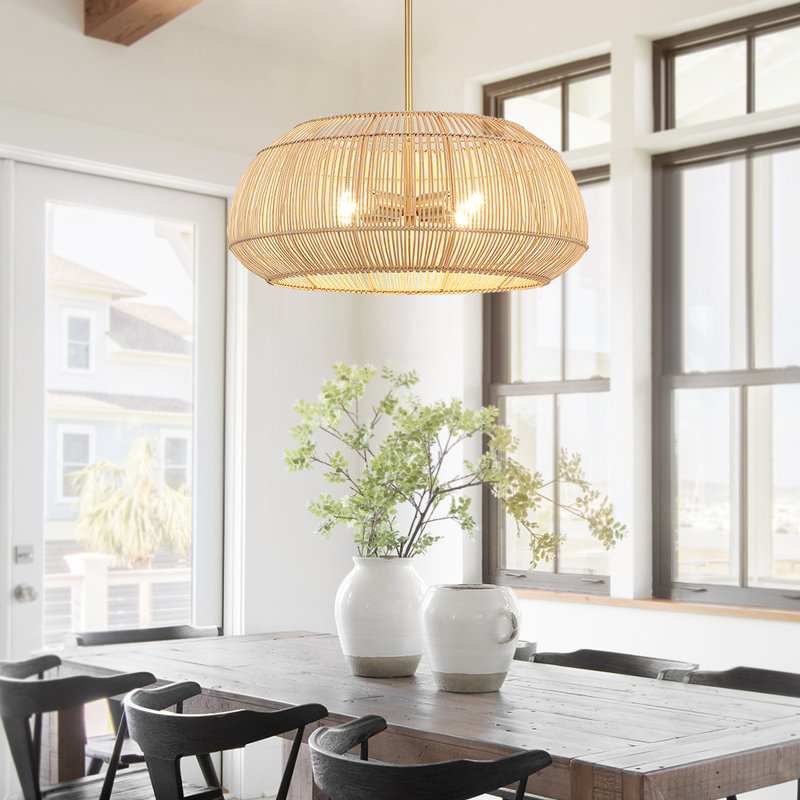 Bay Isle Home Tamil 4 Light Dimmable Geometric Chandelier & Reviews